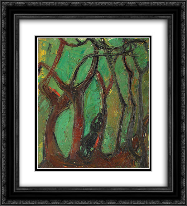 Amor 20x22 Black Ornate Wood Framed Art Print Poster with Double Matting by Peltz, Tia