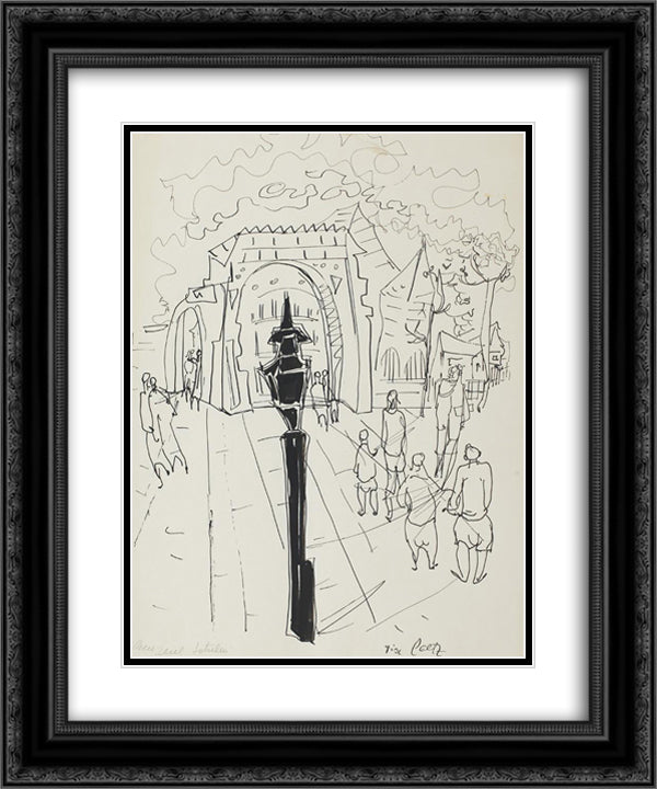 Muzeul Satului 20x24 Black Ornate Wood Framed Art Print Poster with Double Matting by Peltz, Tia