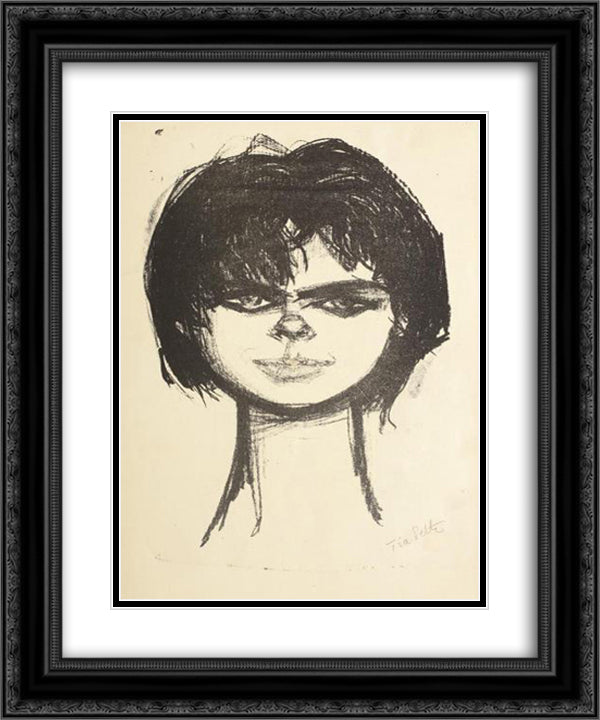 The Brat Girl 20x24 Black Ornate Wood Framed Art Print Poster with Double Matting by Peltz, Tia