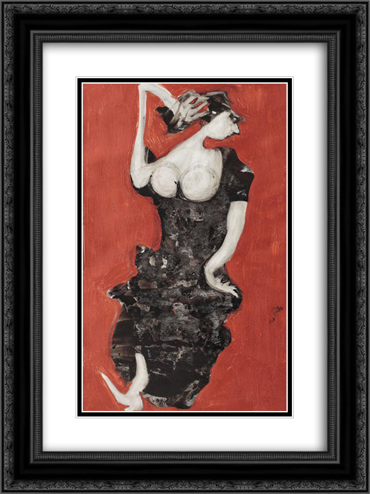 Throughout the Neighbourhood 18x24 Black Ornate Wood Framed Art Print Poster with Double Matting by Peltz, Tia