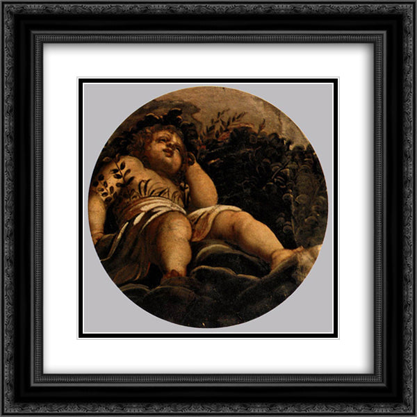 Spring 20x20 Black Ornate Wood Framed Art Print Poster with Double Matting by Tintoretto