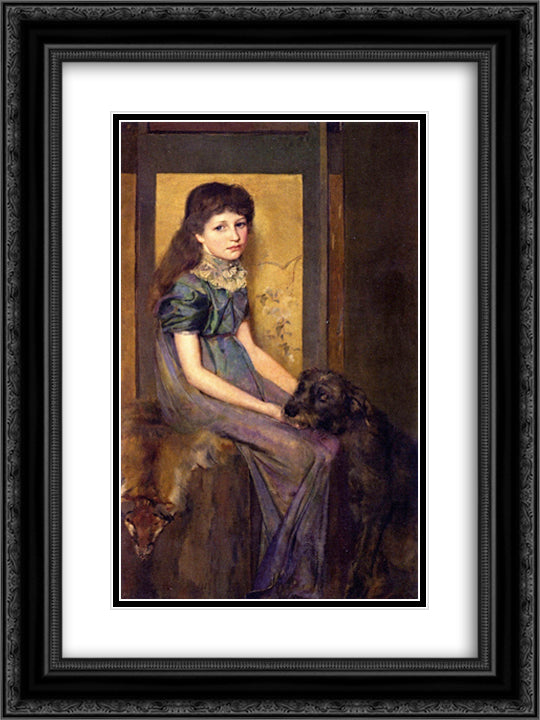 Blue Eyes and Brown 18x24 Black Ornate Wood Framed Art Print Poster with Double Matting by Roberts, Tom