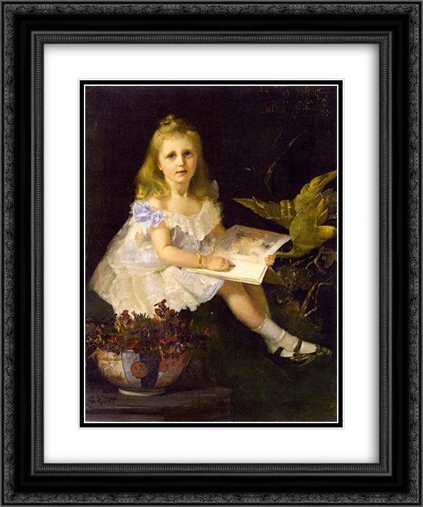 Louise, Daughter of the Hon. L. I. Smith 20x24 Black Ornate Wood Framed Art Print Poster with Double Matting by Roberts, Tom