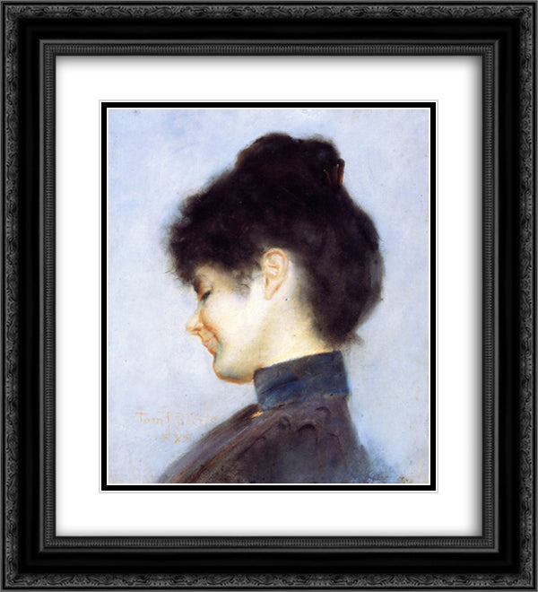 Miss Florence Greaves 20x22 Black Ornate Wood Framed Art Print Poster with Double Matting by Roberts, Tom