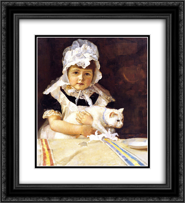 Miss Minna Simpson 20x22 Black Ornate Wood Framed Art Print Poster with Double Matting by Roberts, Tom
