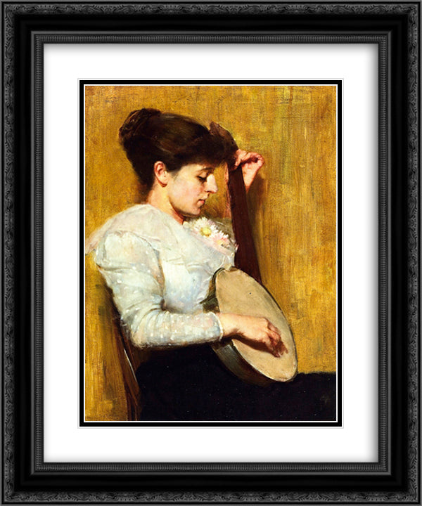 Plink-a-Plong 20x24 Black Ornate Wood Framed Art Print Poster with Double Matting by Roberts, Tom