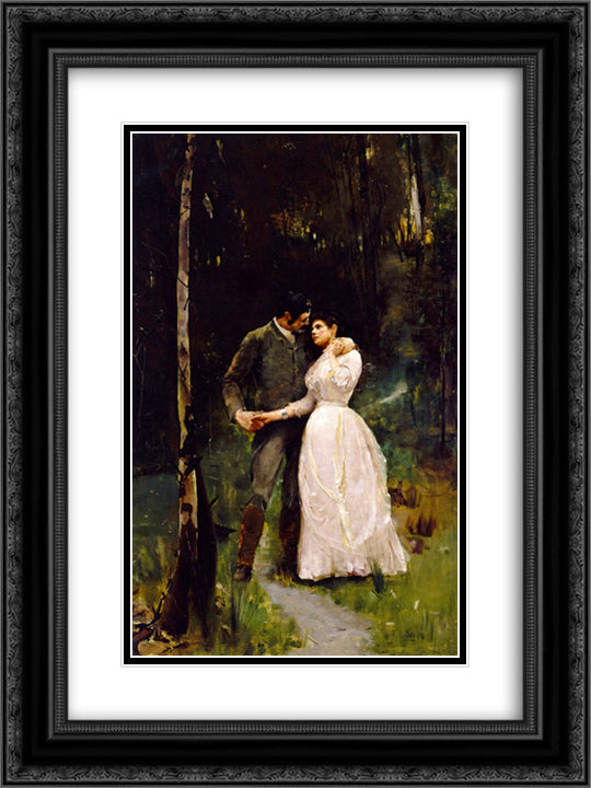 Reconciliation 18x24 Black Ornate Wood Framed Art Print Poster with Double Matting by Roberts, Tom