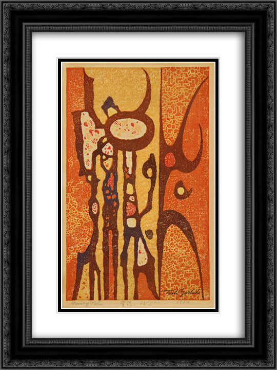 Fairy Tale 18x24 Black Ornate Wood Framed Art Print Poster with Double Matting by Yoshida, Toshi
