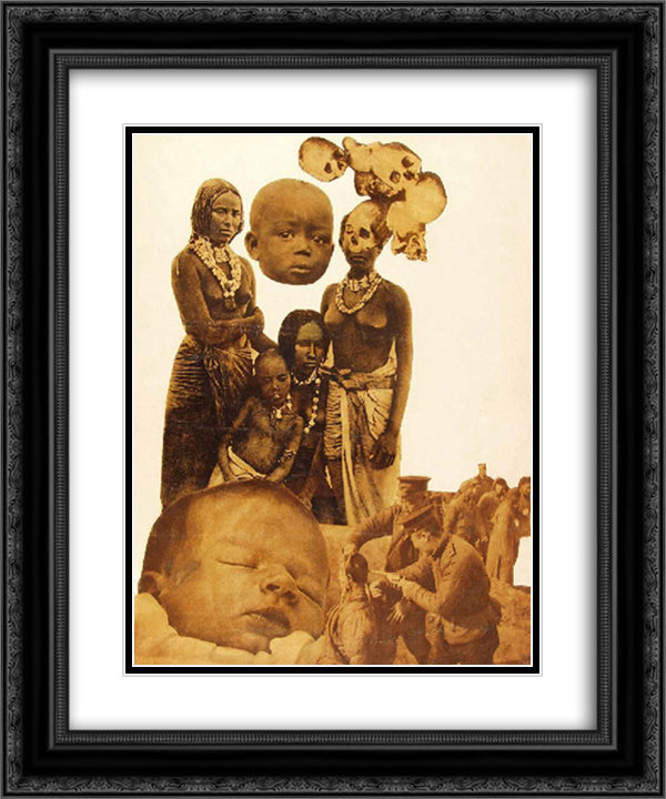 Chinese Execution 20x24 Black Ornate Wood Framed Art Print Poster with Double Matting by Lajos, Vajda