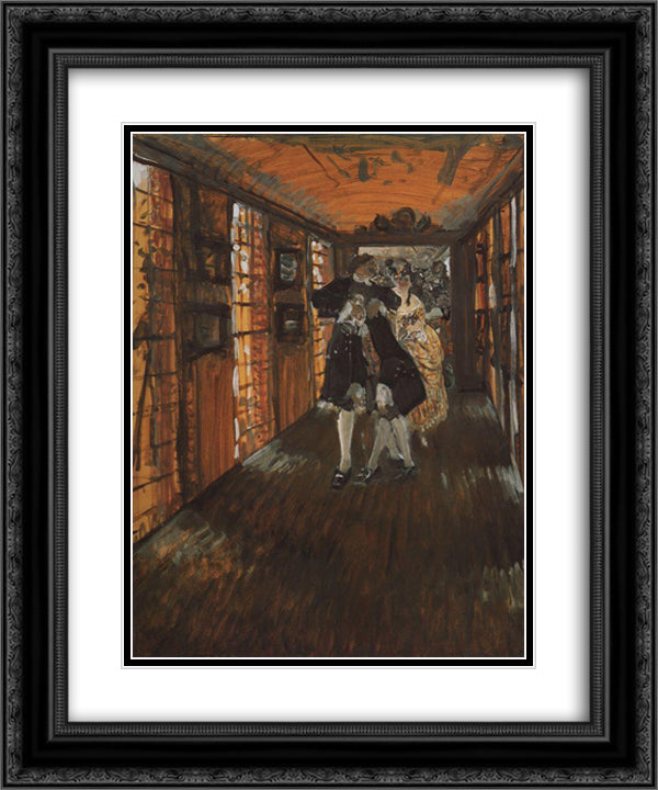 Grand Eagle Cup 20x24 Black Ornate Wood Framed Art Print Poster with Double Matting by Serov, Valentin