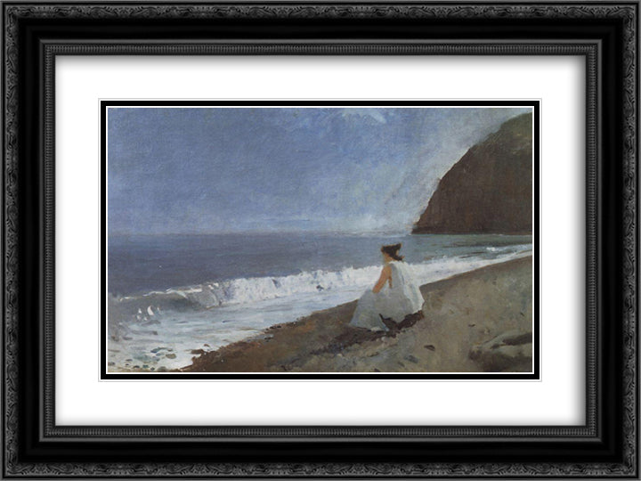 Iphigenia in Tauris 24x18 Black Ornate Wood Framed Art Print Poster with Double Matting by Serov, Valentin