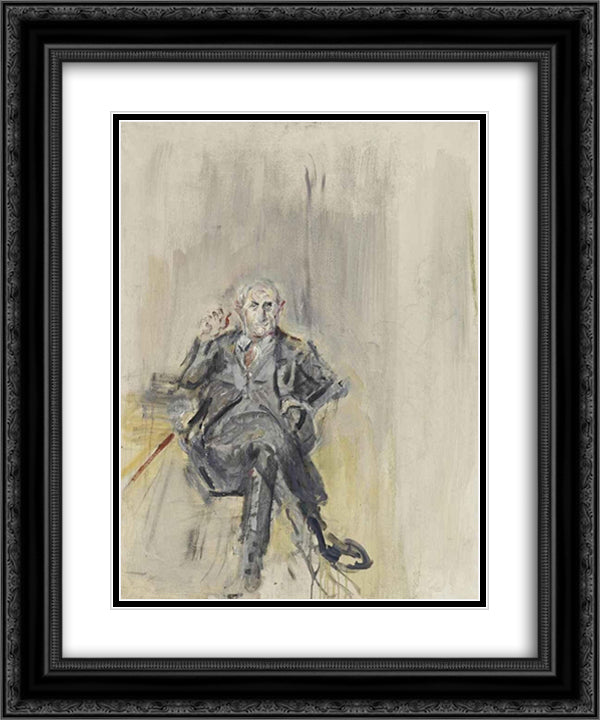Professor Corbetta 20x24 Black Ornate Wood Framed Art Print Poster with Double Matting by Varlin