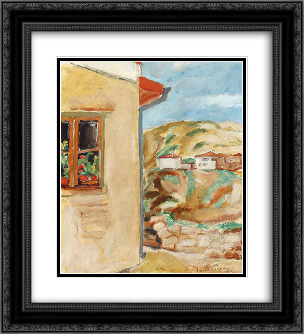 Balchik 20x22 Black Ornate Wood Framed Art Print Poster with Double Matting by Popescu, Vasile