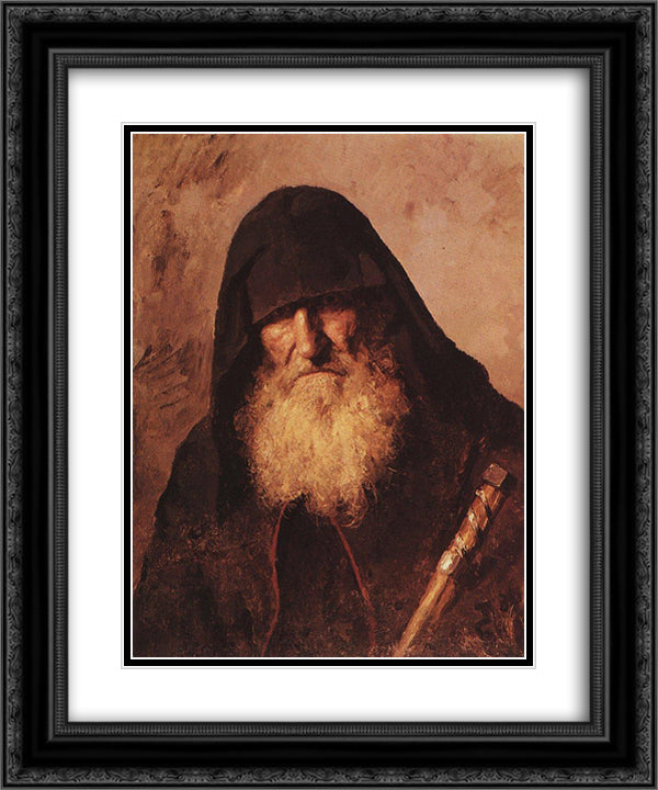 Palestine monk 20x24 Black Ornate Wood Framed Art Print Poster with Double Matting by Polenov, Vasily