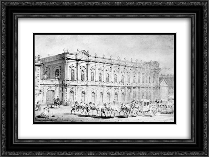 Konjushennyj museum 24x18 Black Ornate Wood Framed Art Print Poster with Double Matting by Sadovnikov, Vasily