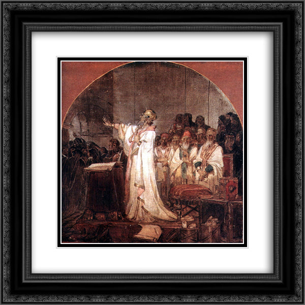 Third Ecumenical Council of Ephesus 20x20 Black Ornate Wood Framed Art Print Poster with Double Matting by Surikov, Vasily