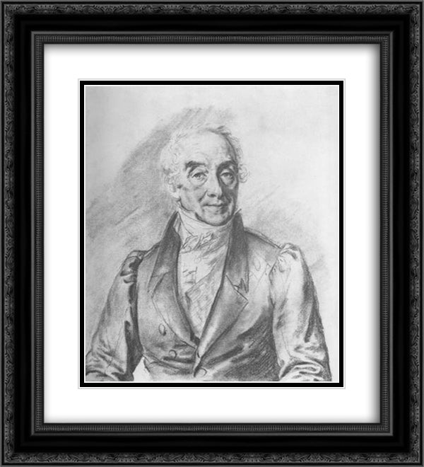 Orlov, Vladimir G 20x22 Black Ornate Wood Framed Art Print Poster with Double Matting by Tropinin, Vasily