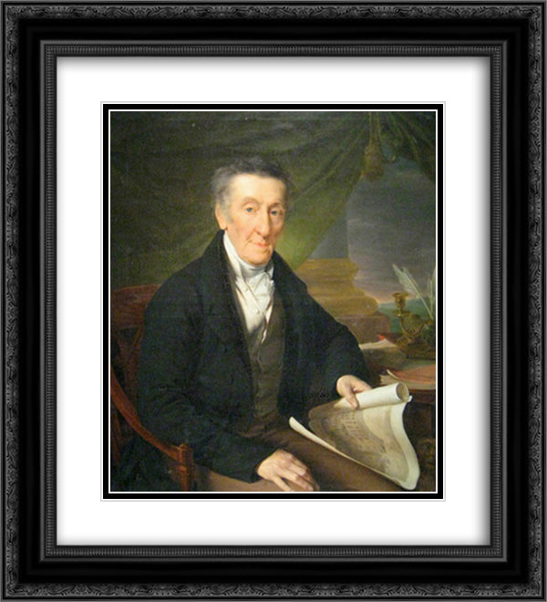 Portrait Ekimov Lazarev Lazarevic 20x22 Black Ornate Wood Framed Art Print Poster with Double Matting by Tropinin, Vasily