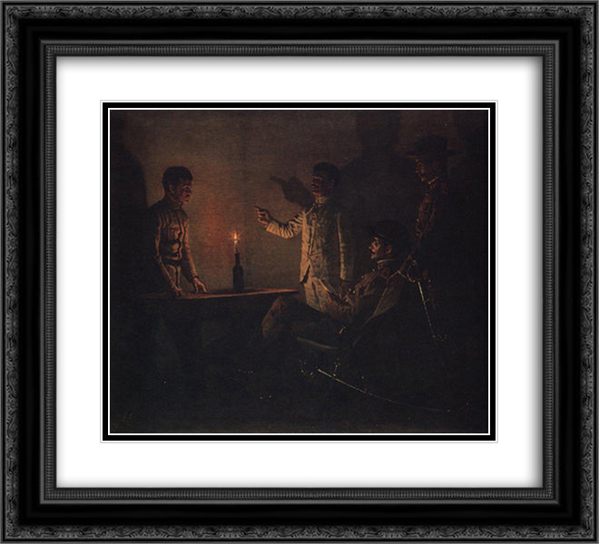 Interrogation of the renegade 22x20 Black Ornate Wood Framed Art Print Poster with Double Matting by Vereshchagin, Vasily