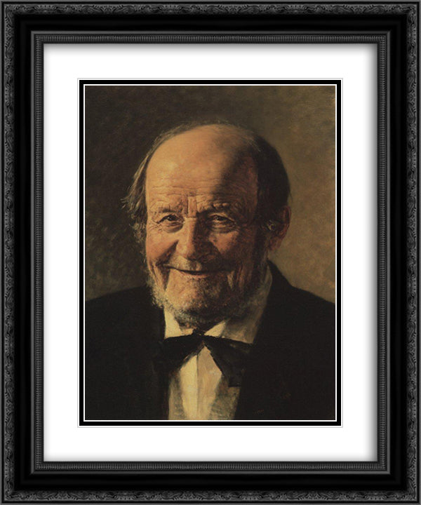 Retired Butler 20x24 Black Ornate Wood Framed Art Print Poster with Double Matting by Vereshchagin, Vasily