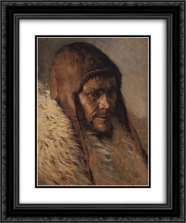Zyrian 20x24 Black Ornate Wood Framed Art Print Poster with Double Matting by Vereshchagin, Vasily
