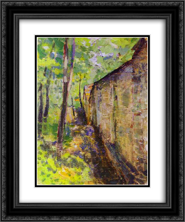 A Caucasian Study 20x24 Black Ornate Wood Framed Art Print Poster with Double Matting by Borisov Musatov, Victor