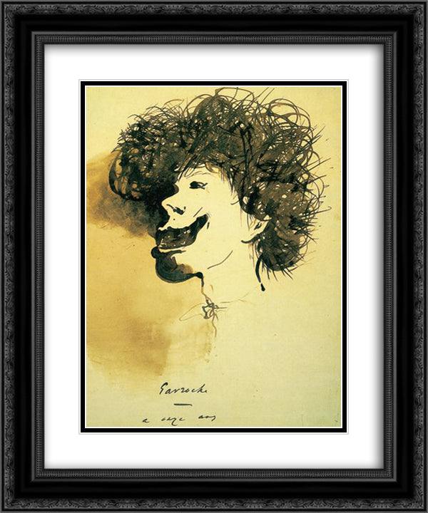 Gavroche at 11 years old 20x24 Black Ornate Wood Framed Art Print Poster with Double Matting by Hugo, Victor