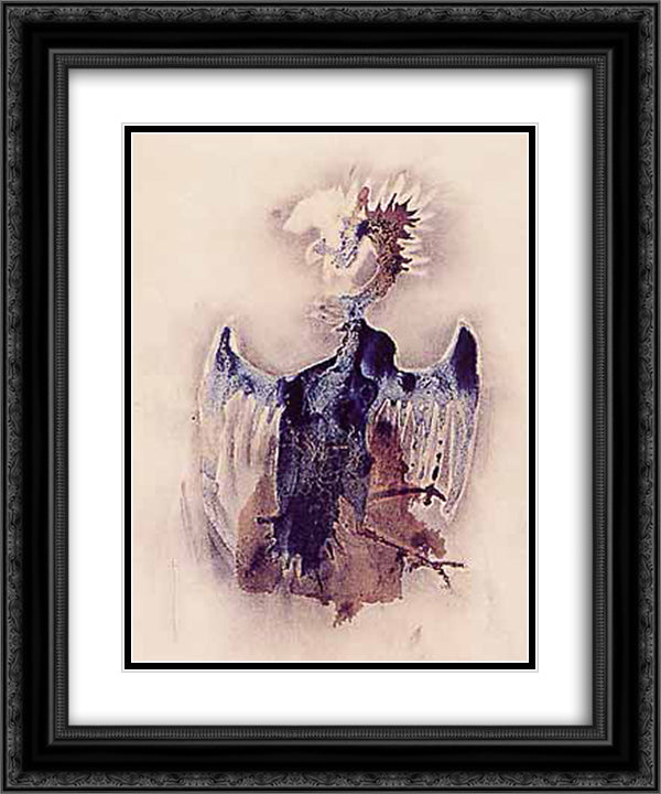 Heraldic eagle 20x24 Black Ornate Wood Framed Art Print Poster with Double Matting by Hugo, Victor
