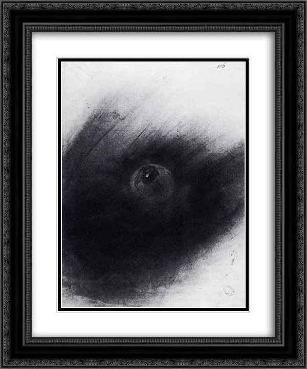 Planet 20x24 Black Ornate Wood Framed Art Print Poster with Double Matting by Hugo, Victor