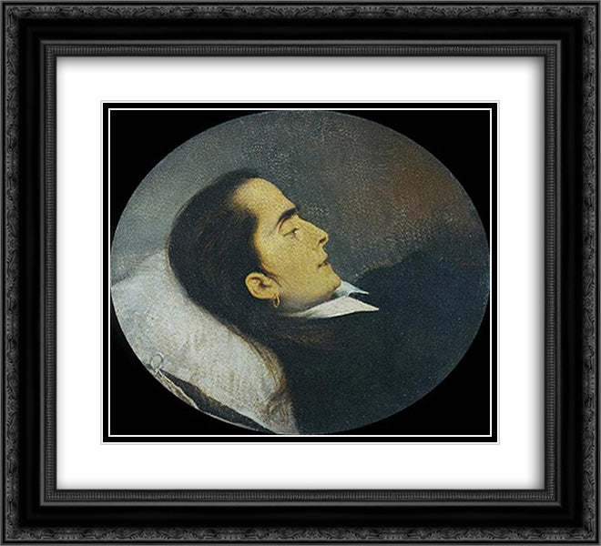A Morta 22x20 Black Ornate Wood Framed Art Print Poster with Double Matting by Meirelles, Victor
