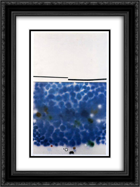 The Starry Night 18x24 Black Ornate Wood Framed Art Print Poster with Double Matting by Pasmore, Victor