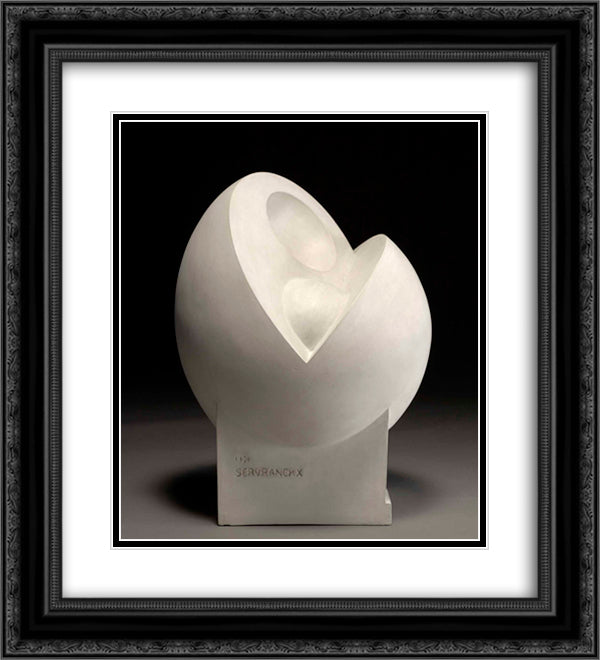Opus 1 20x22 Black Ornate Wood Framed Art Print Poster with Double Matting by Servranckx, Victor