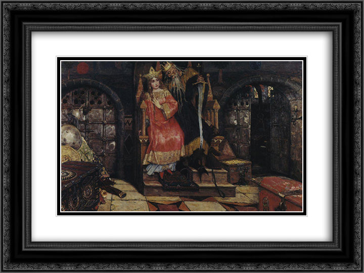 Kashchei the Immortal 24x18 Black Ornate Wood Framed Art Print Poster with Double Matting by Vasnetsov, Viktor