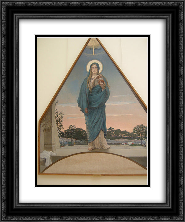 Maria Magdalene 20x24 Black Ornate Wood Framed Art Print Poster with Double Matting by Vasnetsov, Viktor