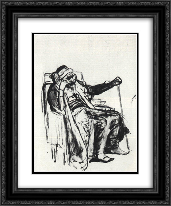 Rough outline of the image of Ivan the Terrible 20x24 Black Ornate Wood Framed Art Print Poster with Double Matting by Vasnetsov, Viktor