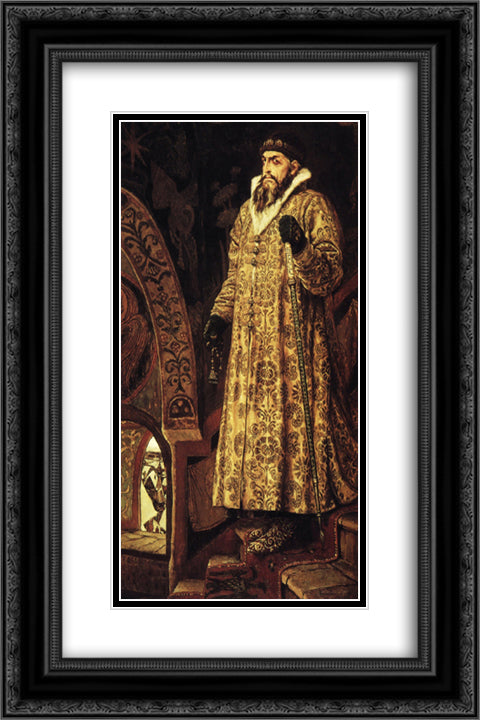 Tsar Ivan IV the Terrible 16x24 Black Ornate Wood Framed Art Print Poster with Double Matting by Vasnetsov, Viktor