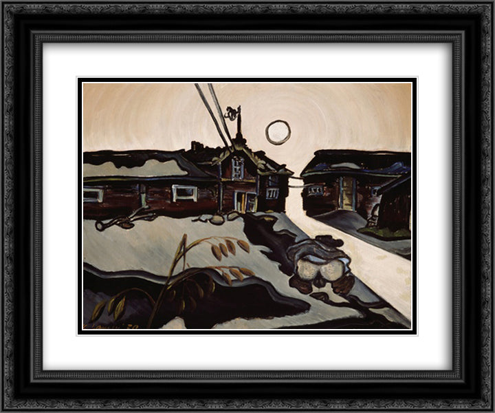 Yo Retuperalla 24x20 Black Ornate Wood Framed Art Print Poster with Double Matting by Lampi, Vilho