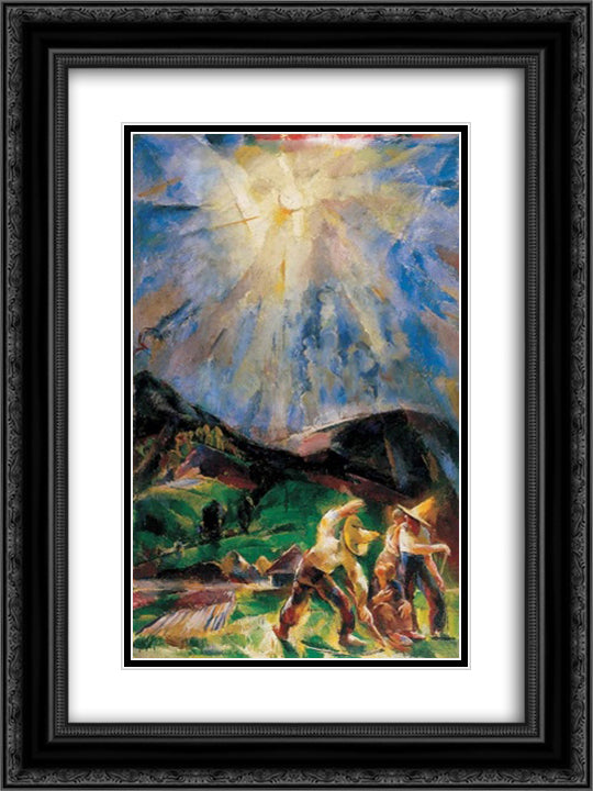 The Light 18x24 Black Ornate Wood Framed Art Print Poster with Double Matting by Aba Novak, Vilmos