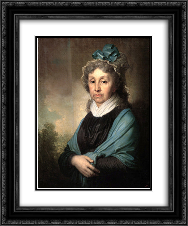 Anna S. Bezobrazova 20x24 Black Ornate Wood Framed Art Print Poster with Double Matting by Borovikovsky, Vladimir