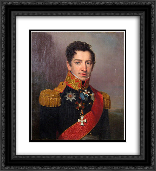 Peter A Kikin 20x22 Black Ornate Wood Framed Art Print Poster with Double Matting by Borovikovsky, Vladimir