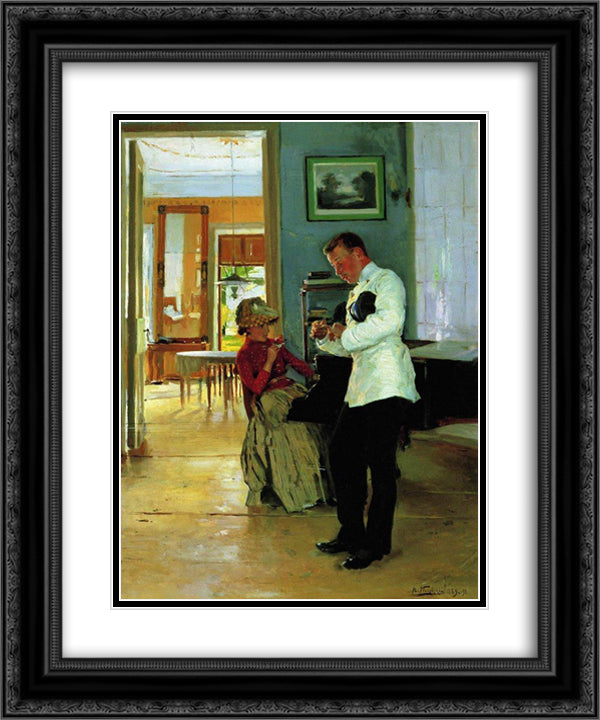 Declaration of Love 20x24 Black Ornate Wood Framed Art Print Poster with Double Matting by Makovsky, Vladimir