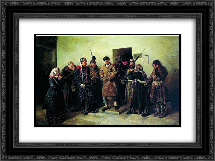 The Condemned 24x18 Black Ornate Wood Framed Art Print Poster with Double Matting by Makovsky, Vladimir