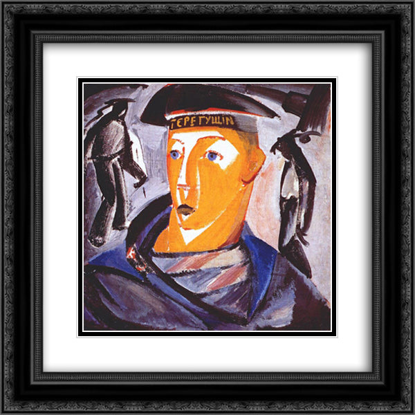 The Sailor (Self Portrait) 20x20 Black Ornate Wood Framed Art Print Poster with Double Matting by Tatlin, Vladimir