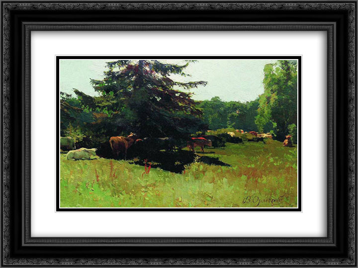 Edge of a wood 24x18 Black Ornate Wood Framed Art Print Poster with Double Matting by Orlovsky, Volodymyr