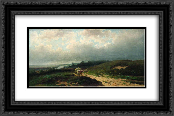 Hackery 24x16 Black Ornate Wood Framed Art Print Poster with Double Matting by Orlovsky, Volodymyr