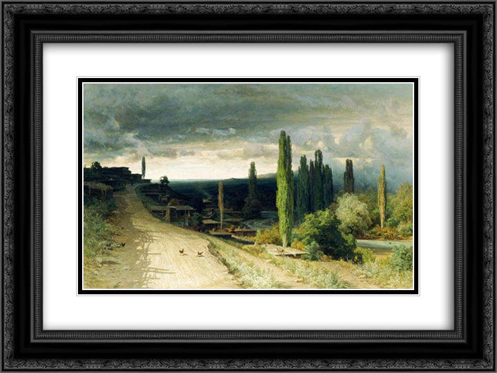 In Alushta 24x18 Black Ornate Wood Framed Art Print Poster with Double Matting by Orlovsky, Volodymyr