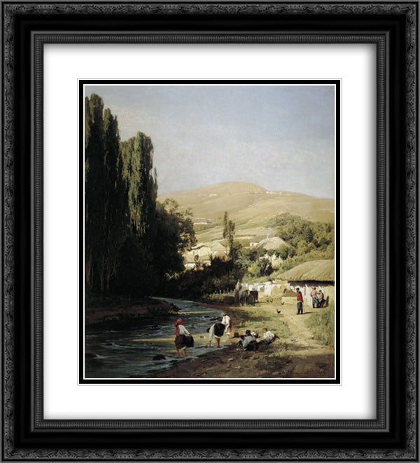 Kislovodsk 20x22 Black Ornate Wood Framed Art Print Poster with Double Matting by Orlovsky, Volodymyr
