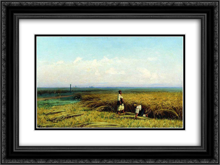 Reaping. Hiok. 24x18 Black Ornate Wood Framed Art Print Poster with Double Matting by Orlovsky, Volodymyr