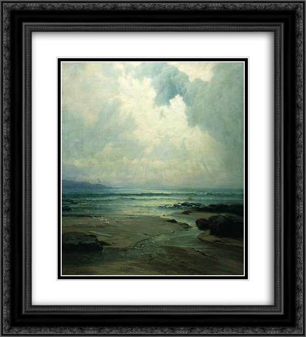 Seascape 20x22 Black Ornate Wood Framed Art Print Poster with Double Matting by Orlovsky, Volodymyr