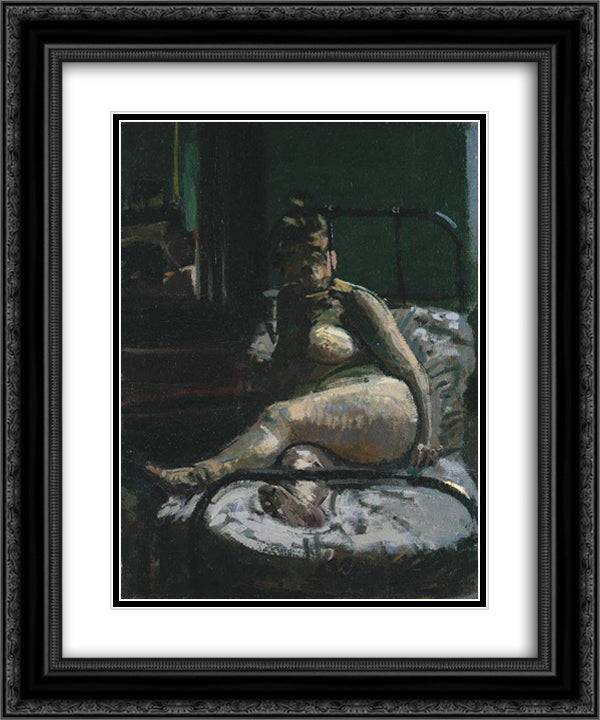 The Dutch 20x24 Black Ornate Wood Framed Art Print Poster with Double Matting by Sickert, Walter